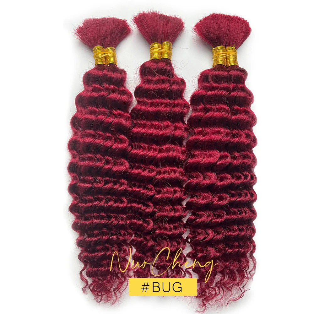 Deep Wave Human Braiding Hair for Boho Braids, 14"