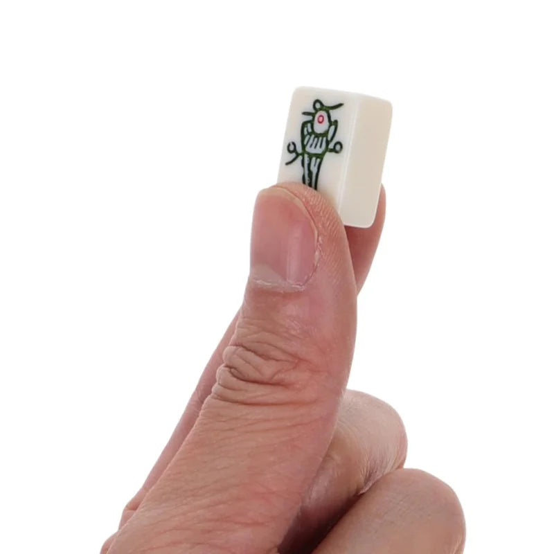 Authentic Mini Mahjong Set Portable Compact Travel Size for On-the-Go Family Fun Enhances Logical Thinking
