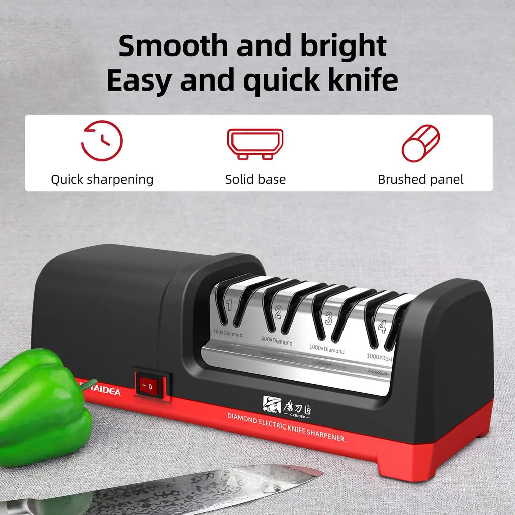 Taidea GRINDER 4 Stage Diamond Electric Knife Sharpener With 2800rpm Rotational Speed And 18W Rated Power FCC CE Certif TG2102