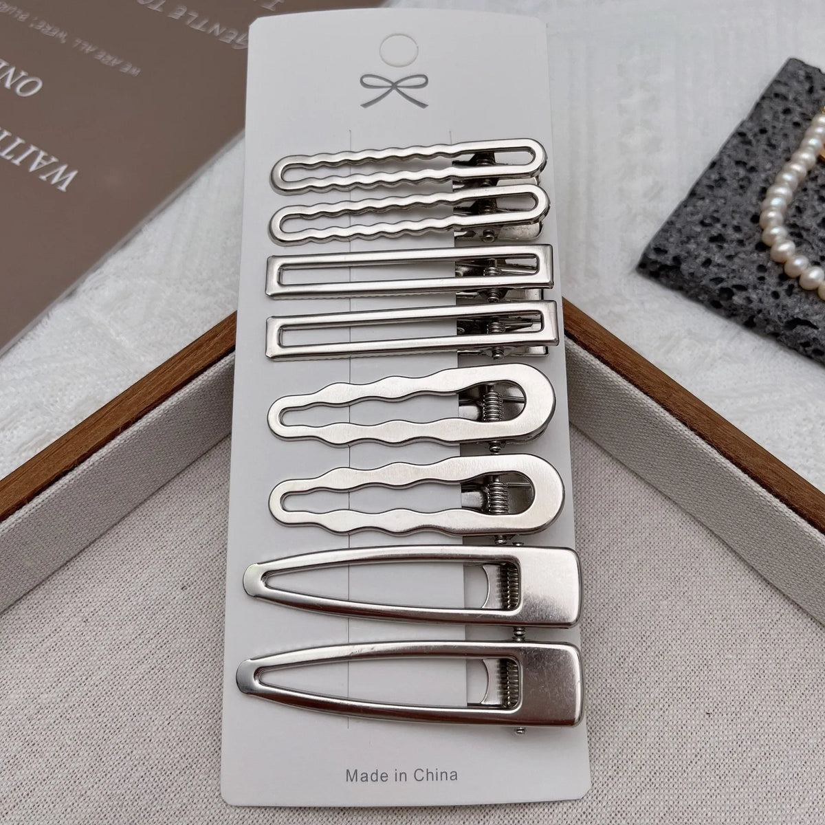 Silver Metal Duckbill Hair Clips