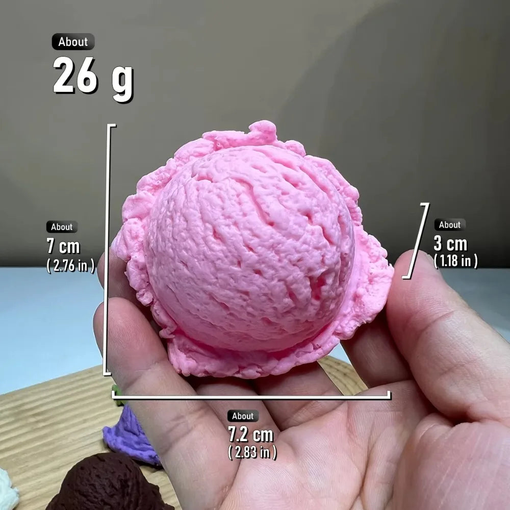 Simulation Ice Cream Ball Model Fake Sweet Cone Dessert Shop Lifelike Decor Photography Props Display Fake Food Model Ornament
