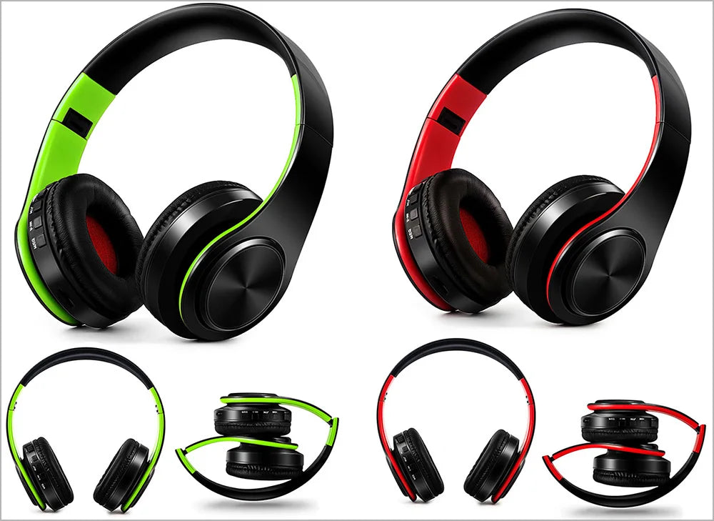 Wireless Bluetooth Stereo Headset Upgrading Sports Overhead Earphone with Mic for Smart Phone TV PC Tablet - Music