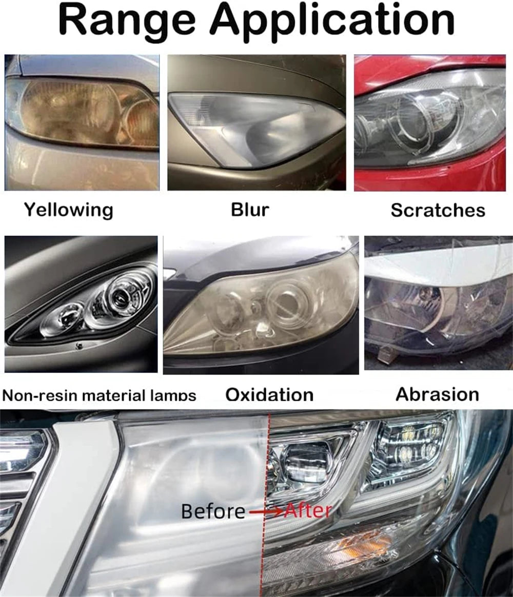 3PCS Headlight Restoration Liquid Car Headlight Revitalizer Cleaner Headlight Repair Fluid Polymer Liquid For Headlights