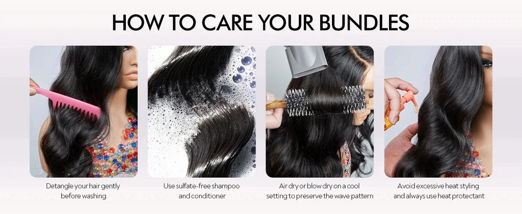 42" Body Wave Human Hair Bundles