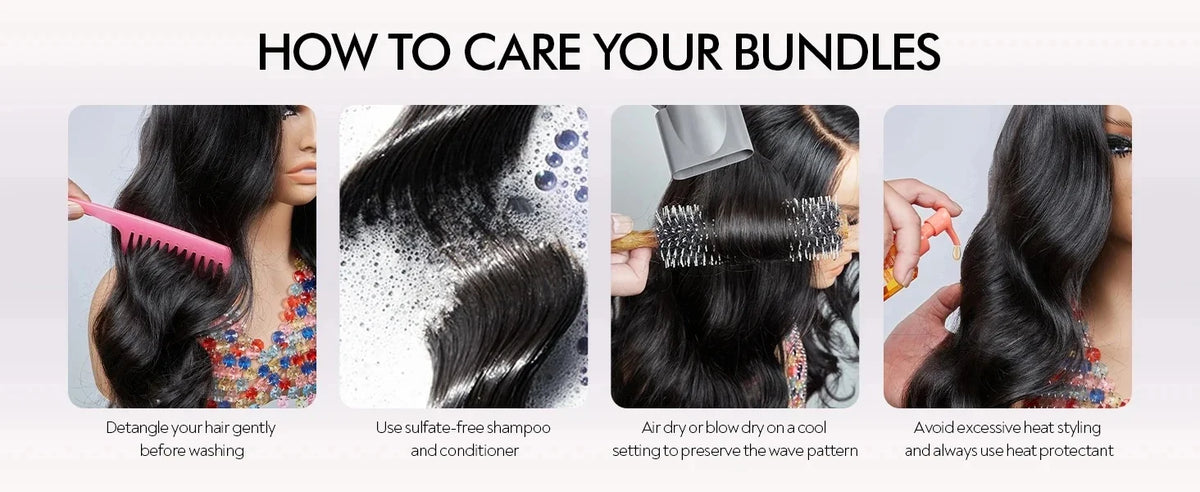 42" Body Wave Human Hair Bundles