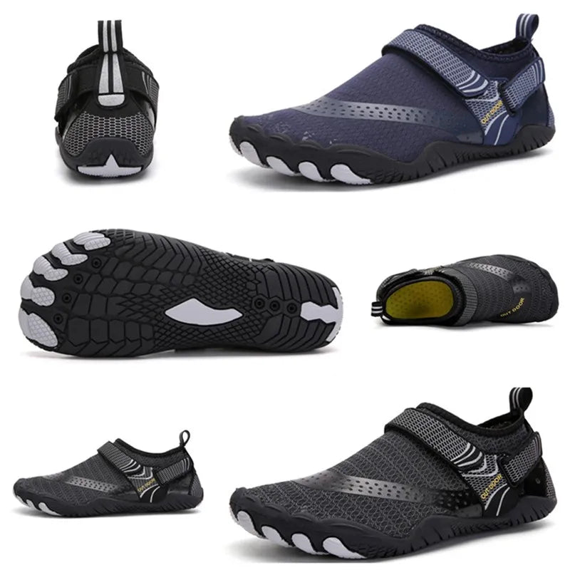 Men's Quick-Dry Non-Slip Water Shoes, Lightweight Barefoot Aqua Sneakers for Swimming and Wading