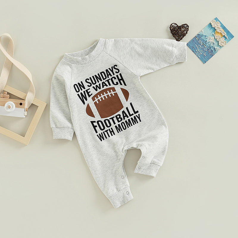 Autumn Infant Baby Girls Boys Spring Jumpsuit Cartoon Letter Print Long Sleeve Full Length Romper Fall Clothes