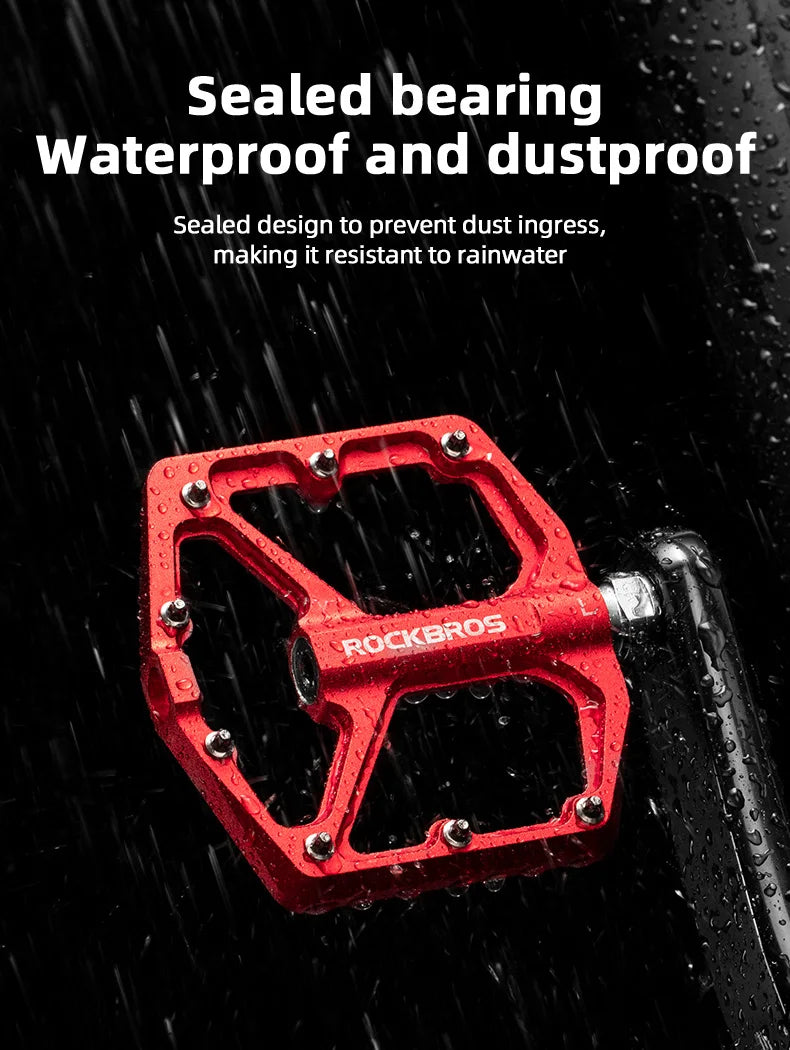 Bike Pedals Aluminum Alloy Anti-slip One-Piece Ultralight Sealed Bearing Cycling Pedals Waterproof Bicycle Accessories