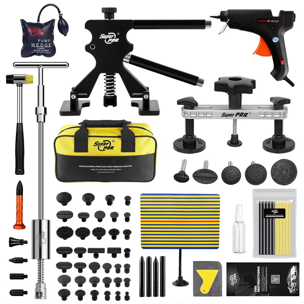 Super PDR Tools Paintless Dent Repair Kit Car Dent Removal Car Repair Dent DIY Hail Repair Tools