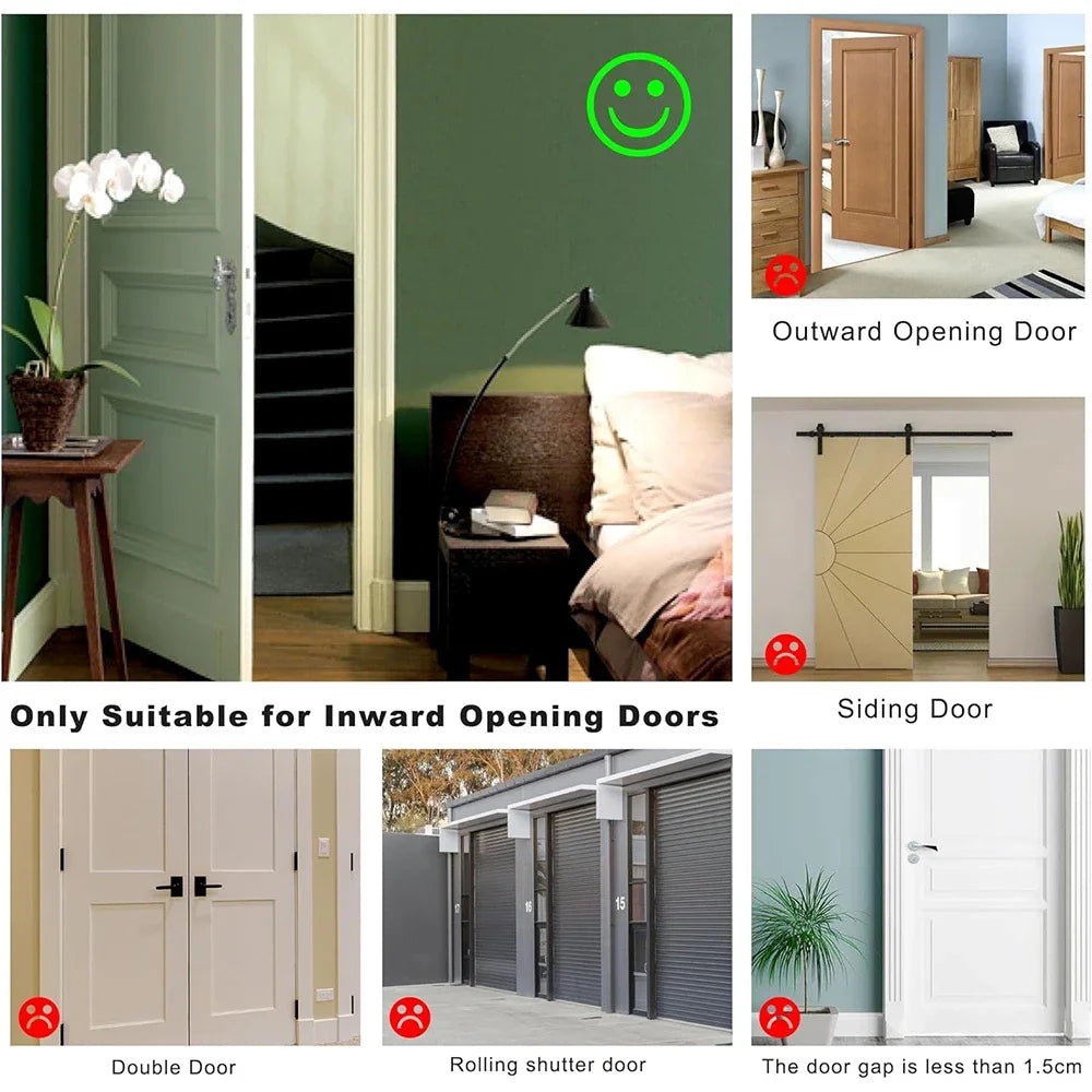Portable Travel Door Lock, Extra Security Lock for Hotel, Apartment and Dorm Rooms
