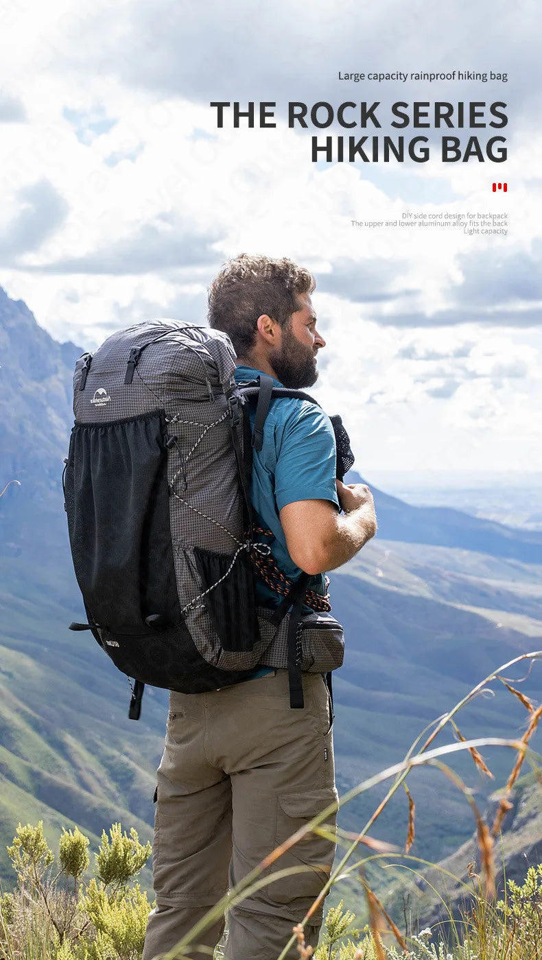 Outdoor Mountaining Backpack Waterproof High Capacity Sports Climbing Ultralight Hiking Travel Bag With Rain Cover
