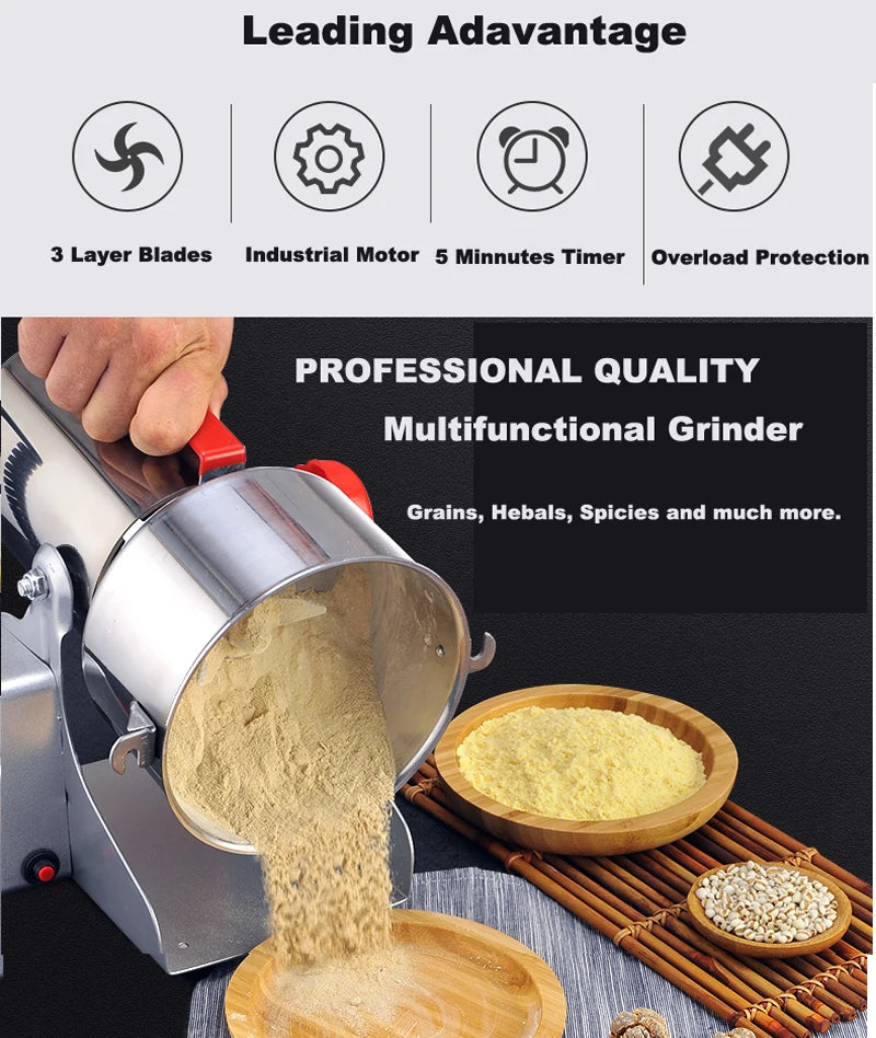 BioloMix 800g 700g Grains Spices Herbals Cereals Coffee Dry Food Grinder Mill Grinding Machine Gristmill Flour Powder Crusher