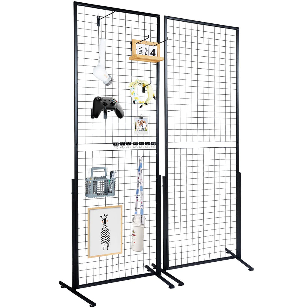 Double-Sided Gridwall Display Tower, Wire Grid Panels for Craft Shows and Retail