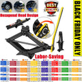 Car Scissor Jack 2T Auto Emergency Crank Lift Stand Labor-Saving Repair & Tire Replacement Tool with Wrench for SUV Vehicles