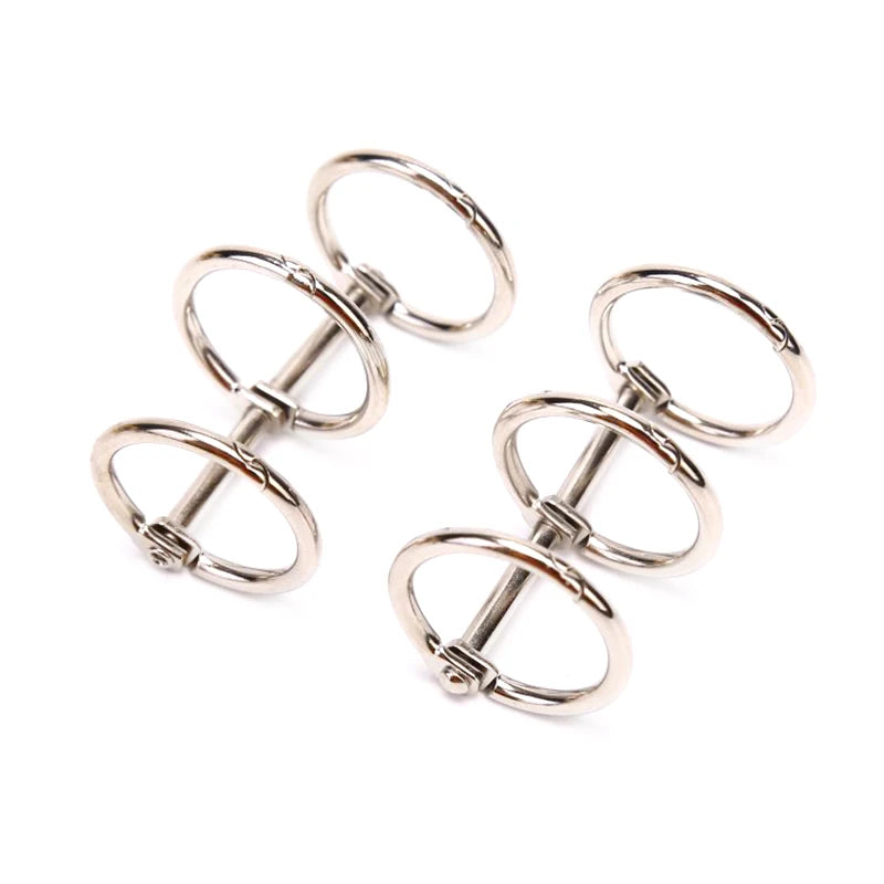 2Pcs 3 Rings Loose Leaf Metal Book Binder For Notebook Album Scrapbook Clips Metal Ring Binder Calendar Circle Stationery Office