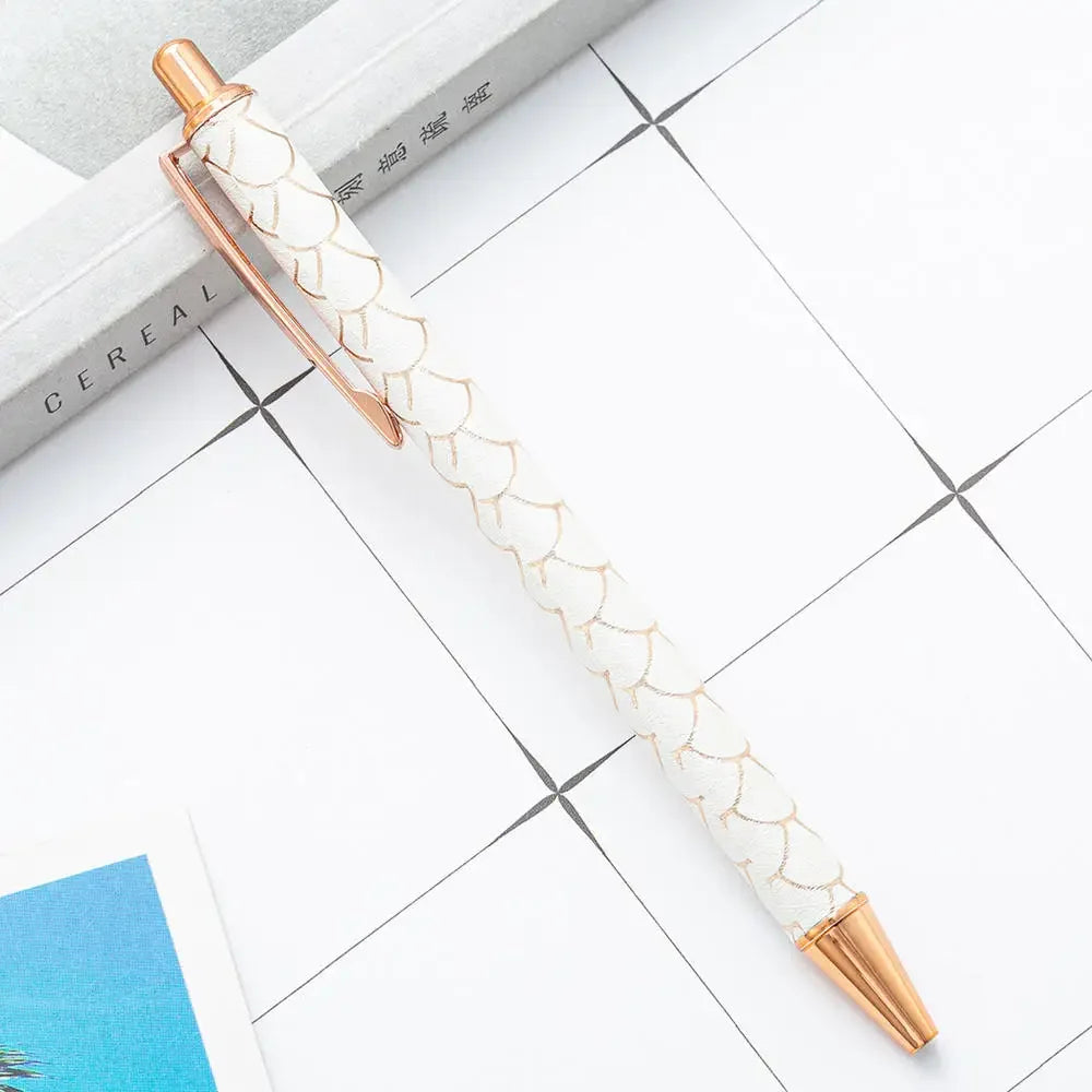 Classic Design Ballpoint Pens Commercial Metal Ballpoint Pen Luxury Portable  Rotating Automatic Ball Pen Exquisite Writing Tool