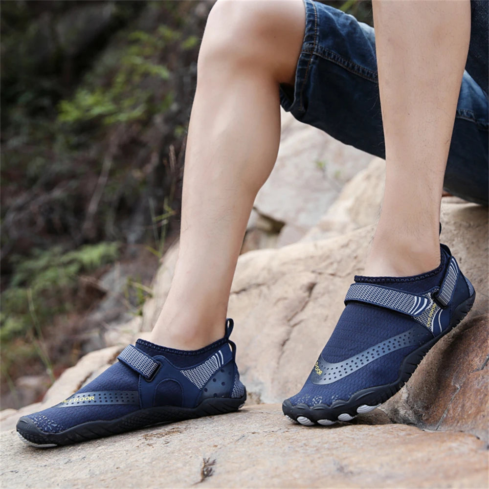 Men's Quick-Dry Non-Slip Water Shoes, Lightweight Barefoot Aqua Sneakers for Swimming and Wading