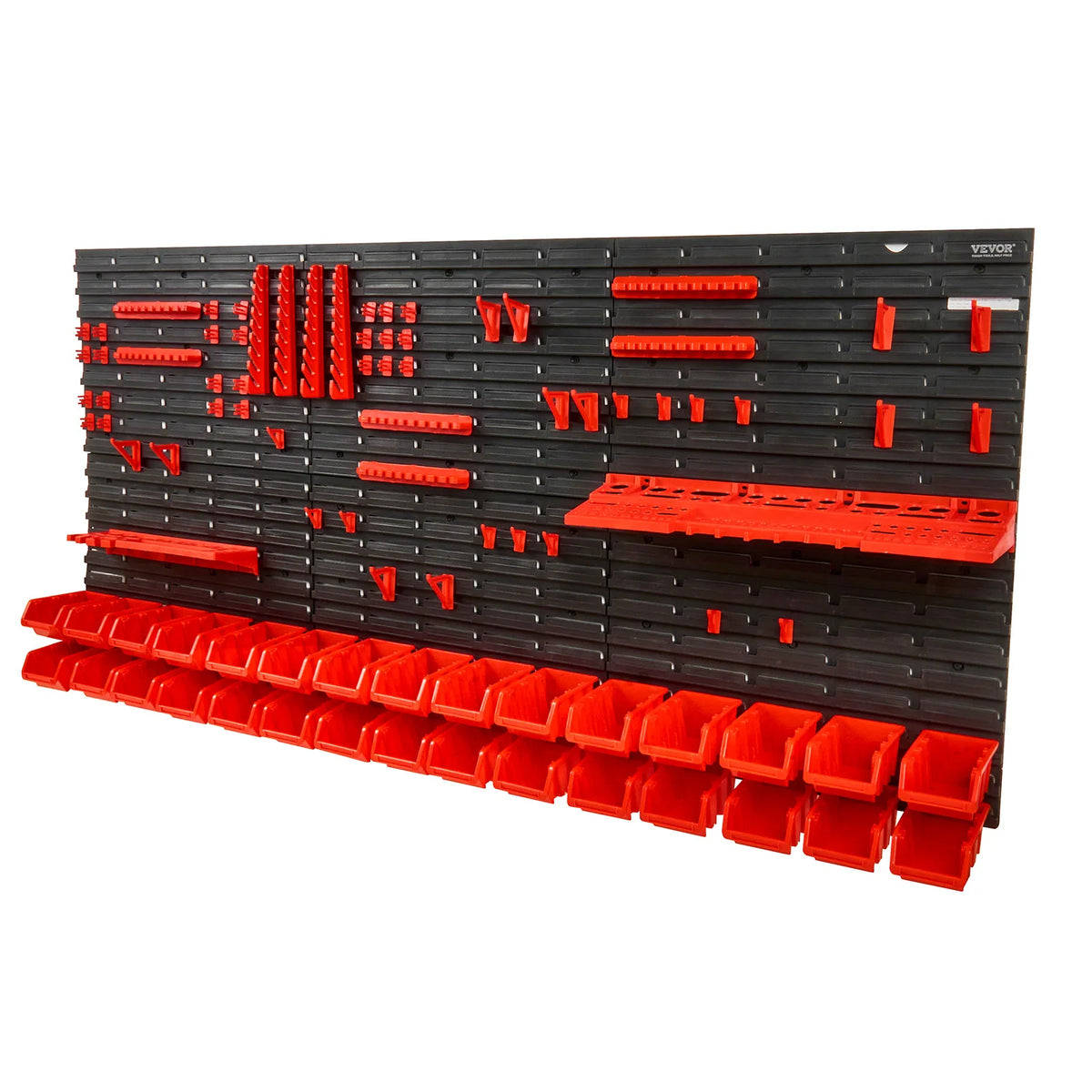 SucceBuy Wall-Mounted Parts Storage Bin Rack