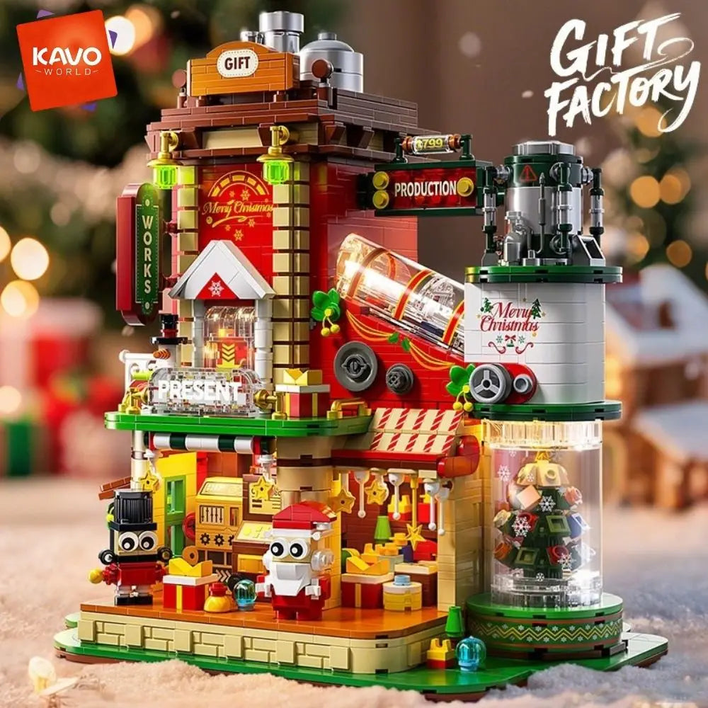 KAVOWORLD Christmas Present Factory House Building Blocks Set 2782PCS DIY Assembly Bricks Toy for Christmas Gift Home Decoration