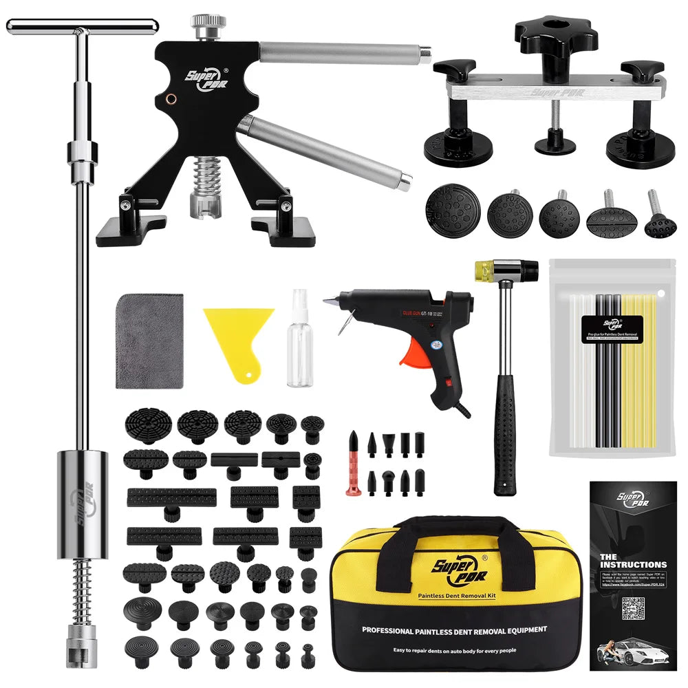 Super PDR Tools Paintless Dent Repair Kit Car Dent Removal Car Repair Dent DIY Hail Repair Tools