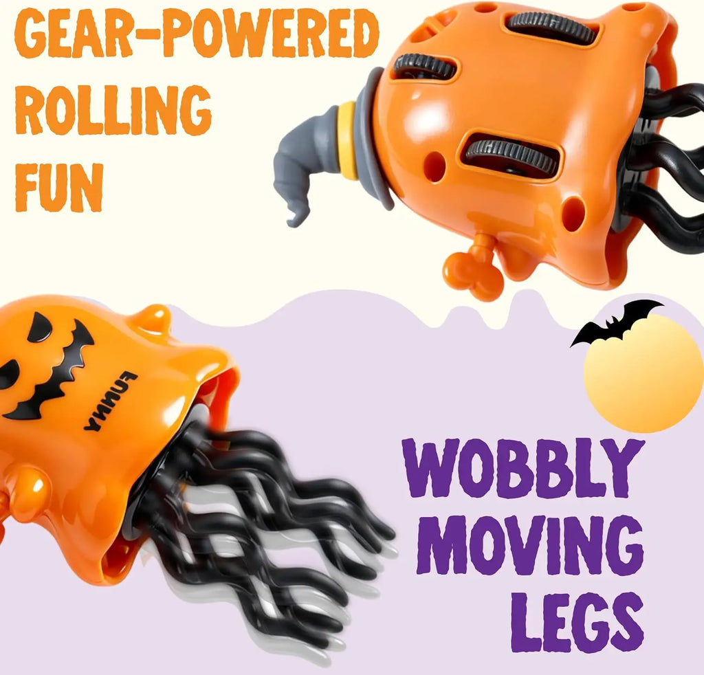 Halloween Wind-Up Pumpkin and Ghost Walking Toys, 2 Pack