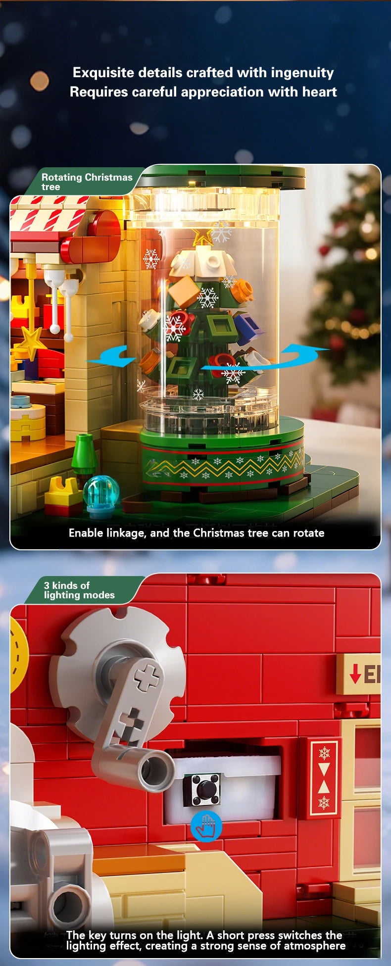 KAVOWORLD Christmas Present Factory House Building Blocks Set 2782PCS DIY Assembly Bricks Toy for Christmas Gift Home Decoration