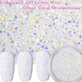 1Bag Aprox.1400Pcs Mini Nail Rhinestones Micro 1.2mm Nail Sand Pixie Crystals Iridescent AB Bling Tiny Sugar Beads Nail Charms