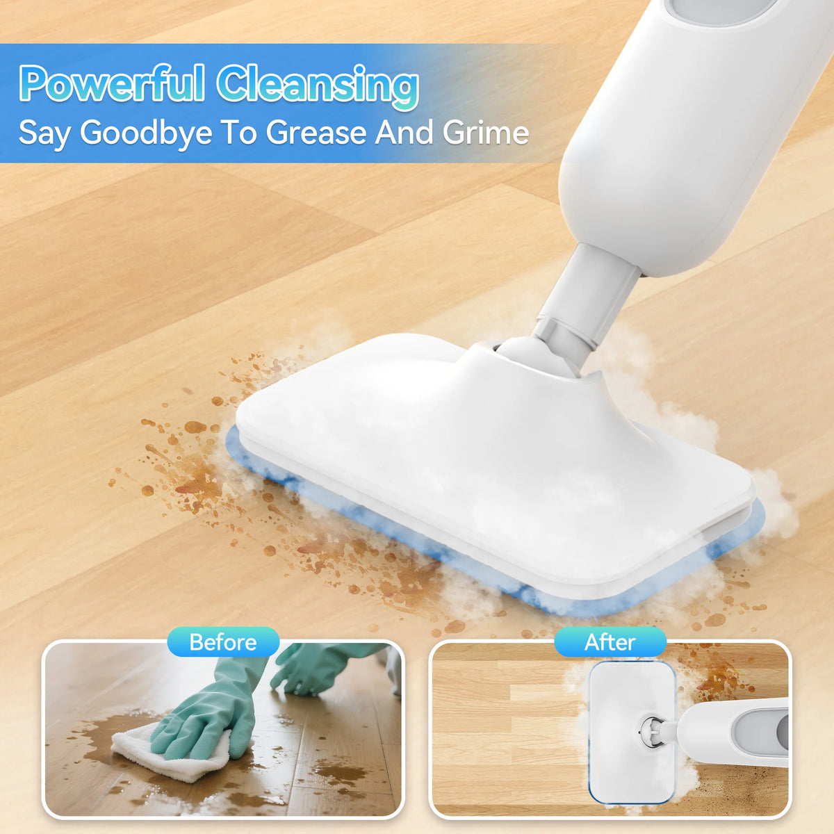 INSE 6-in-1 Steam Mop, High-Temperature Floor Steam Cleaner with Detachable Handheld Unit