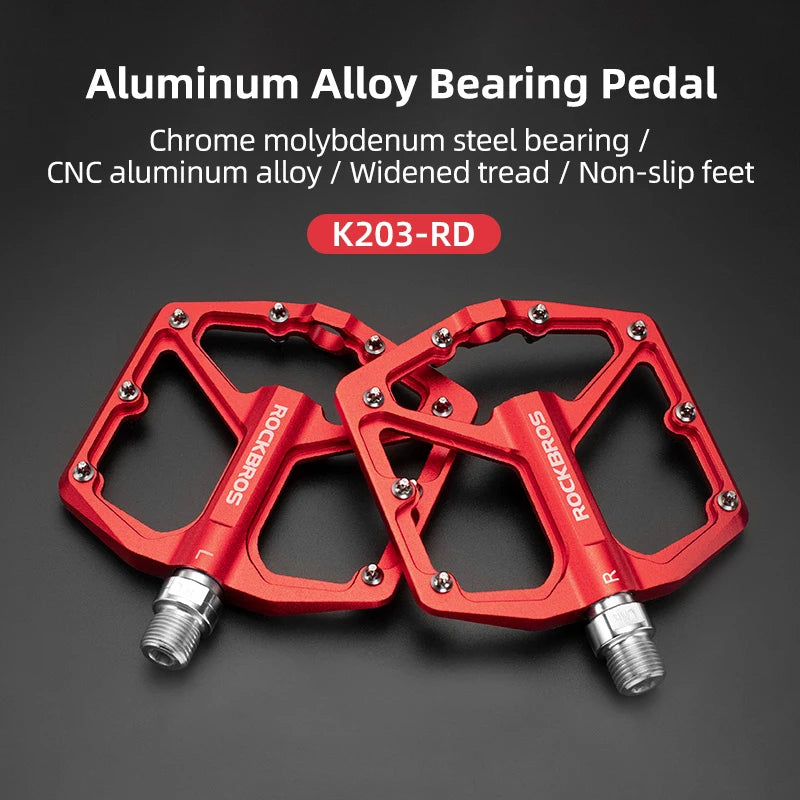 Bike Pedals Aluminum Alloy Anti-slip One-Piece Ultralight Sealed Bearing Cycling Pedals Waterproof Bicycle Accessories