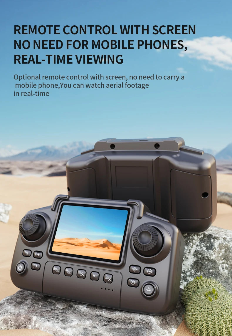 Brushless RC Drone with Dual Camera, One-Key Takeoff, Return Home and Headless Mode