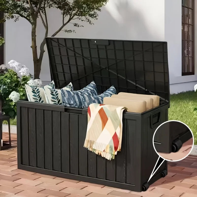 35 Gallon Lockable Resin Deck Box