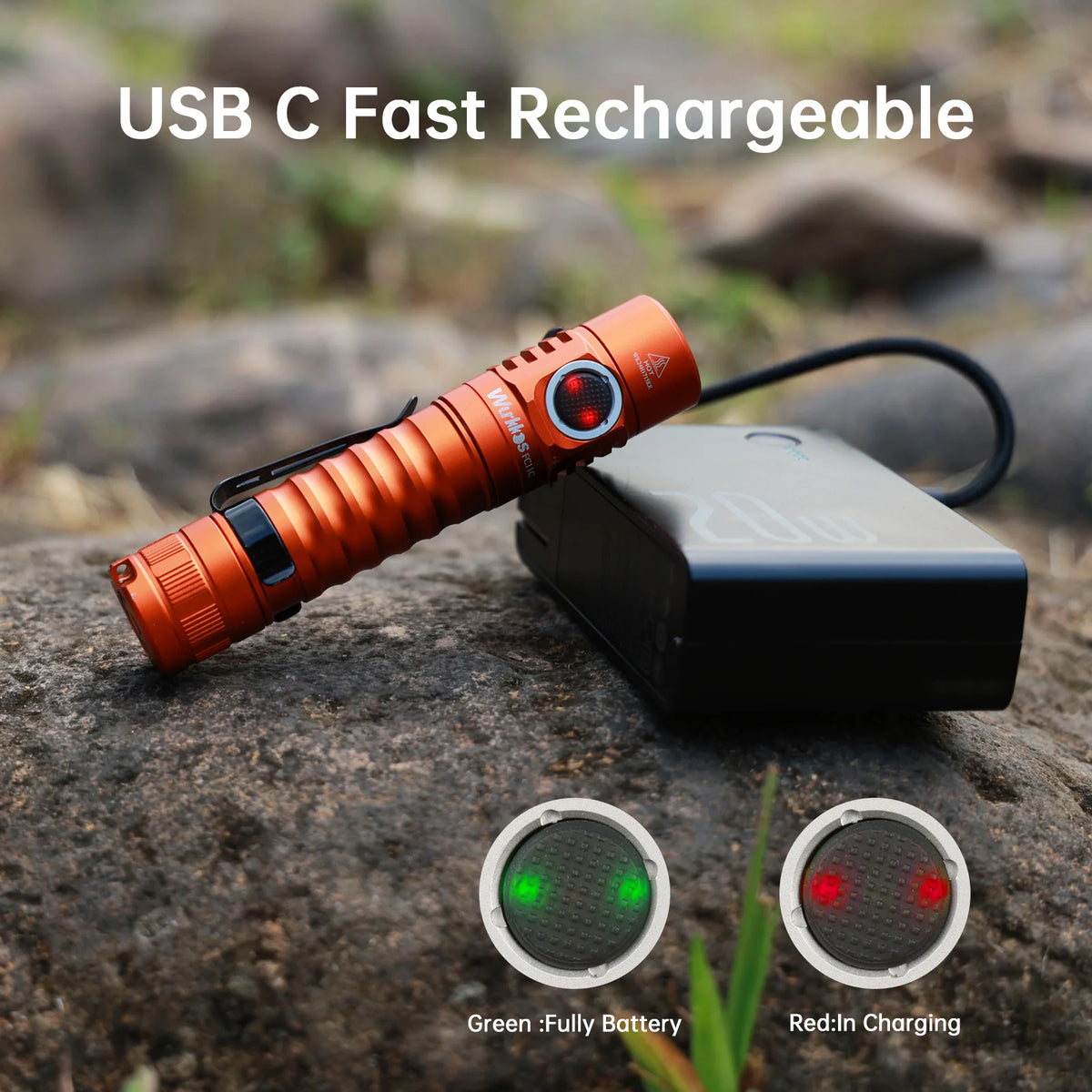 FC11C Flashlight Nippon Chemical 519A Mountaineering Edition 18650 Battery Max Output 1200 Lm USB-C Charging Daily Carry