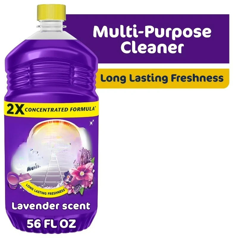 2X Multi-Purpose Cleaner, No Rinse Floor Cleaner, Lavender Scent, 56 fl oz