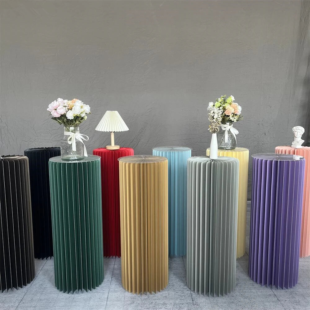 Cylindrical Paper Folding Wedding Flower Road Ornament ShopWindow Origami Decoration Cake Stand Dessert Table DIY Party Supplies