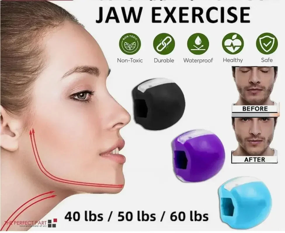 Jawline Exerciser Chew Balls, 3 Pack
