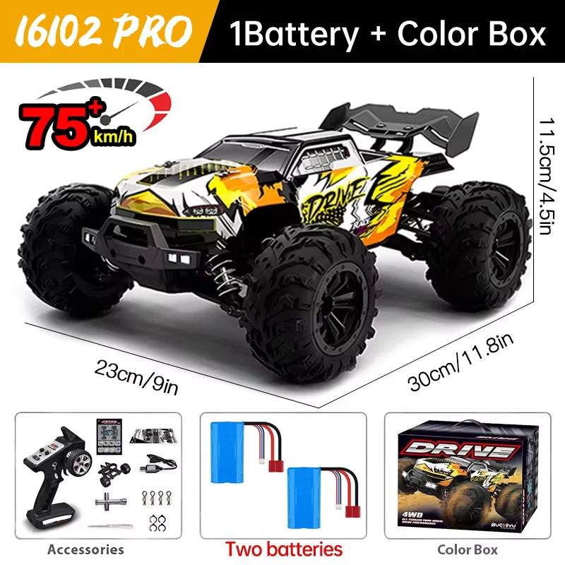 16102 Brushless 4WD RC Car with LED Lights