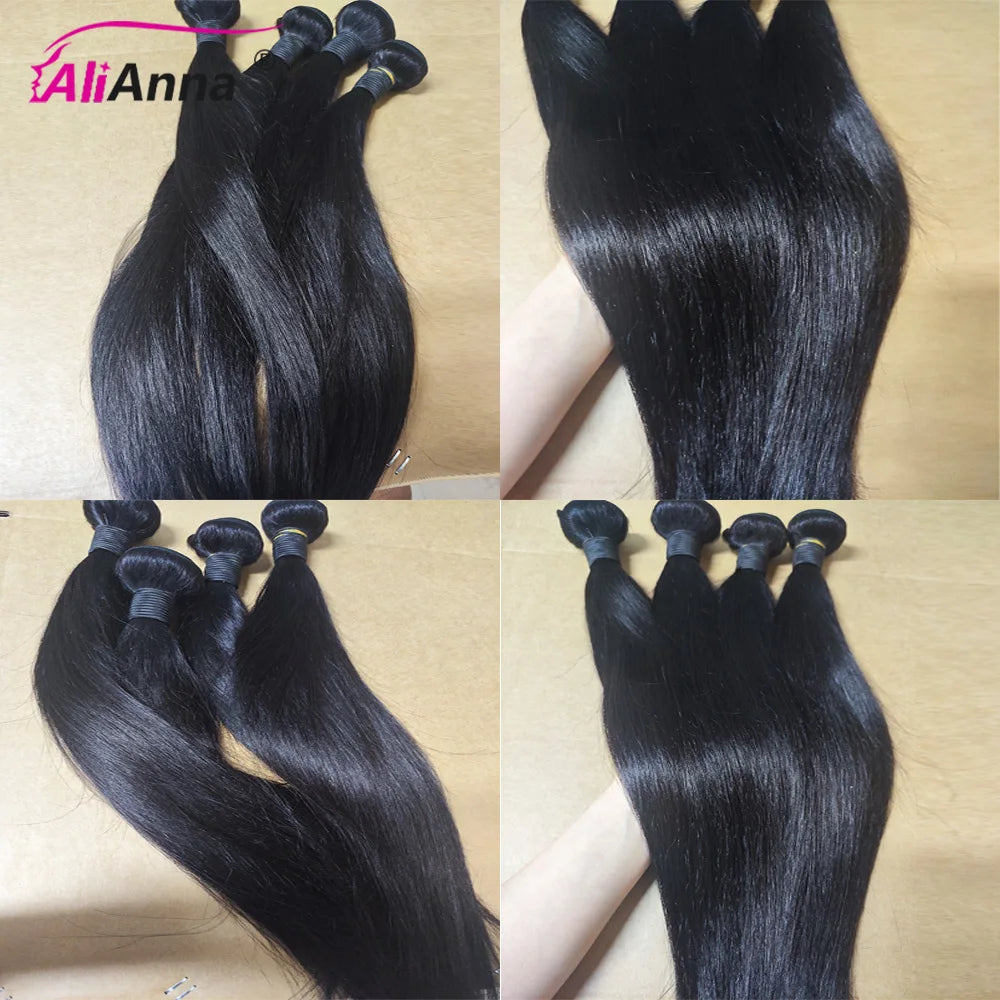Straight Human Hair Bundles, 3 Pack