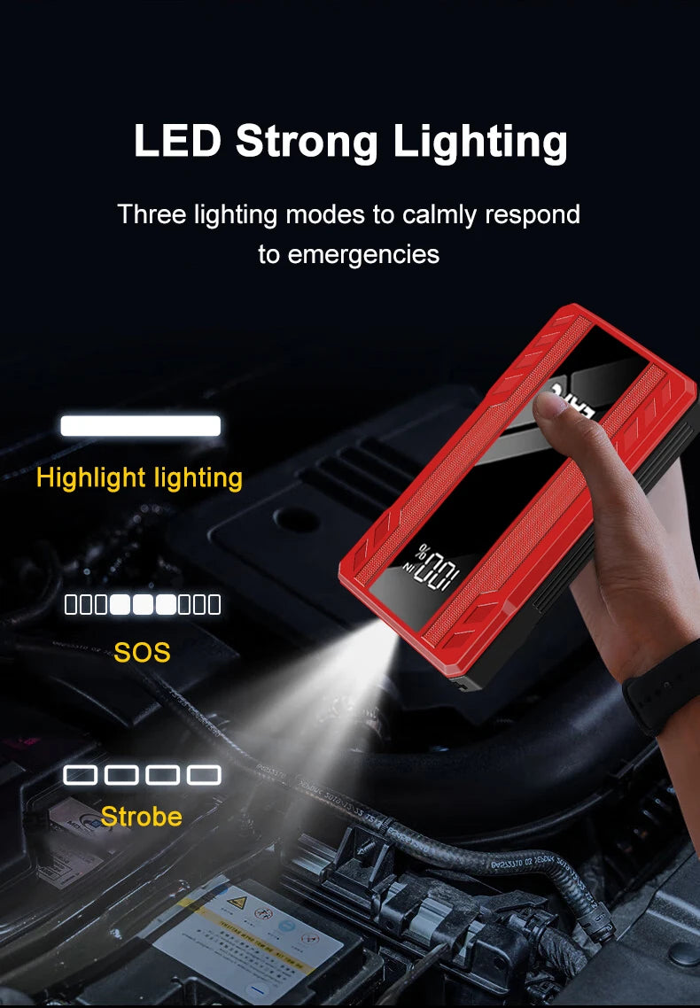 EAFC Power Bank 1000A/1200A/2000A Jump Starter Portable Charger Car Booster 12V Auto Starting Device Emergency Battery Starter