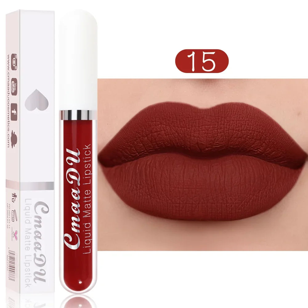1/3pcs Matte Lipstick Set Liquid Waterproof Velvet Sexy Red Lip Gloss Kit Makeup Lasting Non-stick Cup Lip Tint Beauty Cosmetics