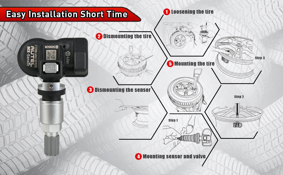 Autel MX Sensor 433MHZ+315 MHZ 2in1Mx-Sensor TPMS Tire Repair Tool Automotive Accessory For MaxiTPMS TS501 TS508 Pad Programmer