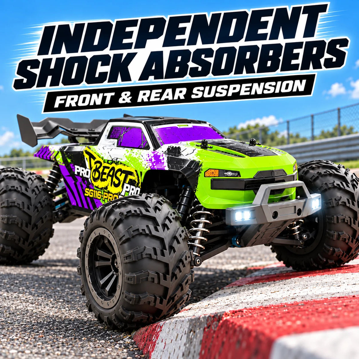RC Car Buggy 1:16 4 Wheel Drive Off-Road SG116MAX PRO Vehicle Optional Brushless Motor Anti-Slip Tire Remote Control Racing Truck