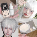 White Liquid Foundation Blending Pure Silky Creamy Matte Long-Wearing Transfer-Resistant for Stage Cosplay Halloween Makeup 30ml