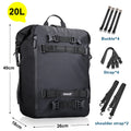 Rhinowalk Motorcycle Rear Seat Bag 10L 20L 30L Waterproof Luggage Pack Motocross Multi-Function Bumper Modification Bale