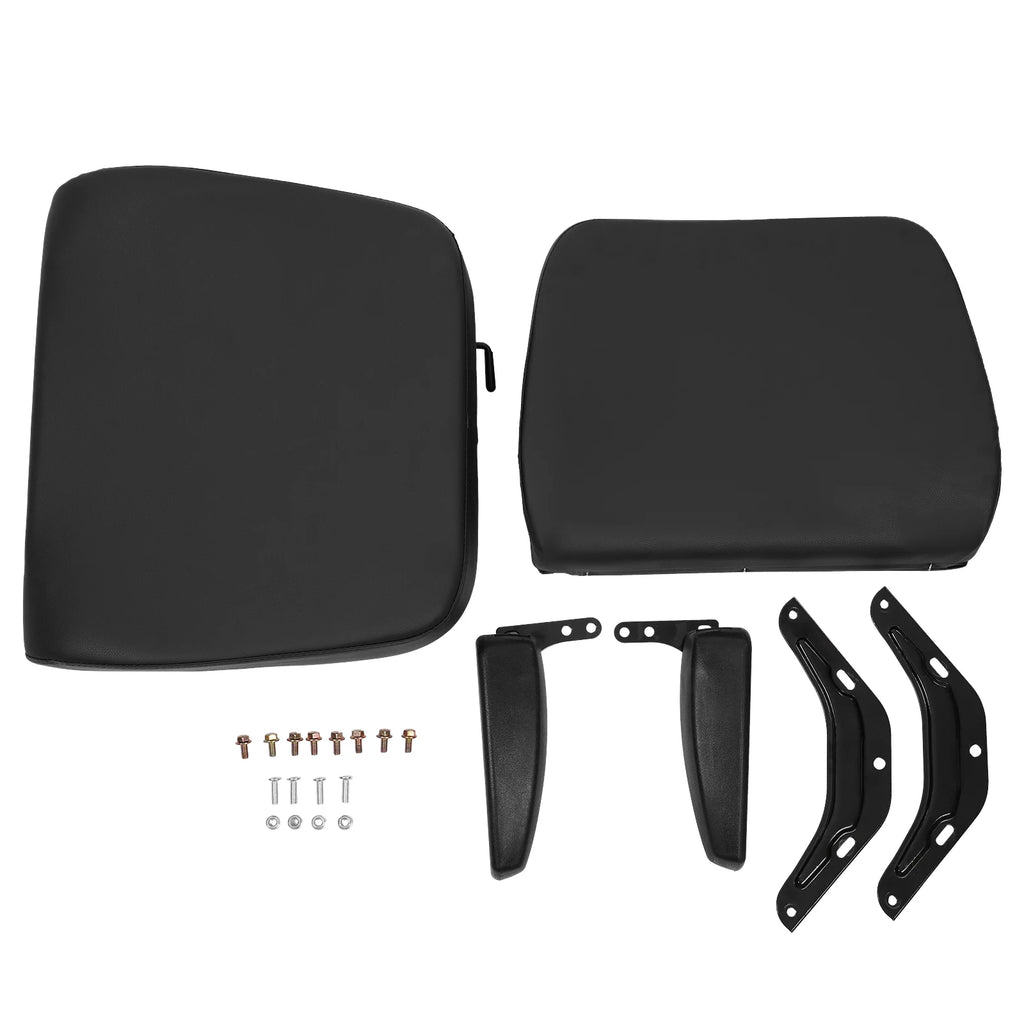 Forklift Seat with Armrest Universal Driver Side Tractor Seat Black Capacity 100kg Adjustable Bulldozer Lawnmower Seat