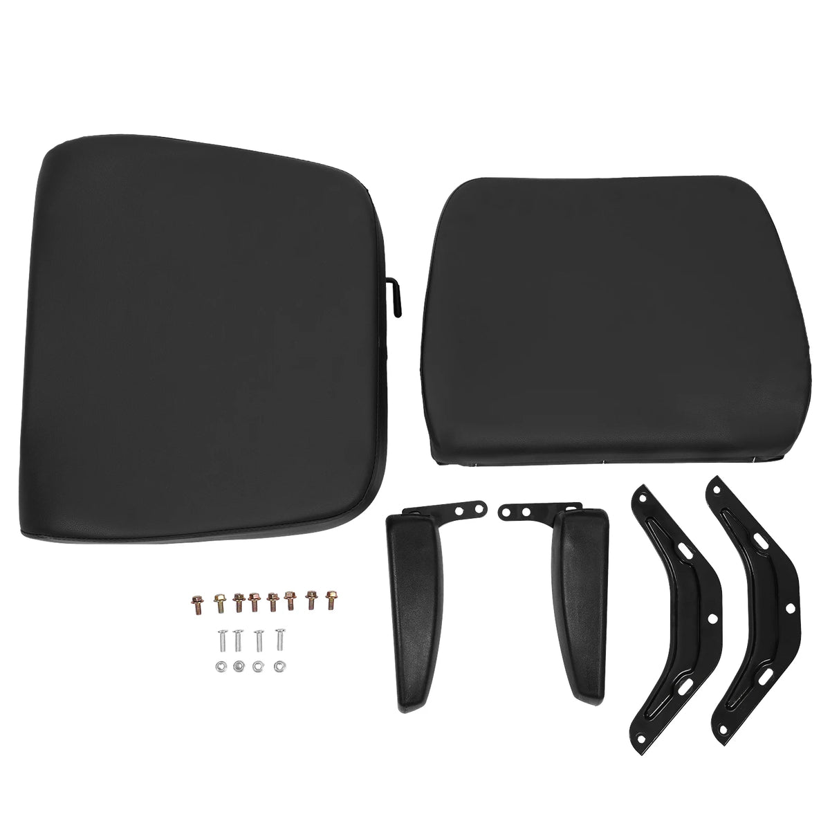 Forklift Seat with Armrest Universal Driver Side Tractor Seat Black Capacity 100kg Adjustable Bulldozer Lawnmower Seat