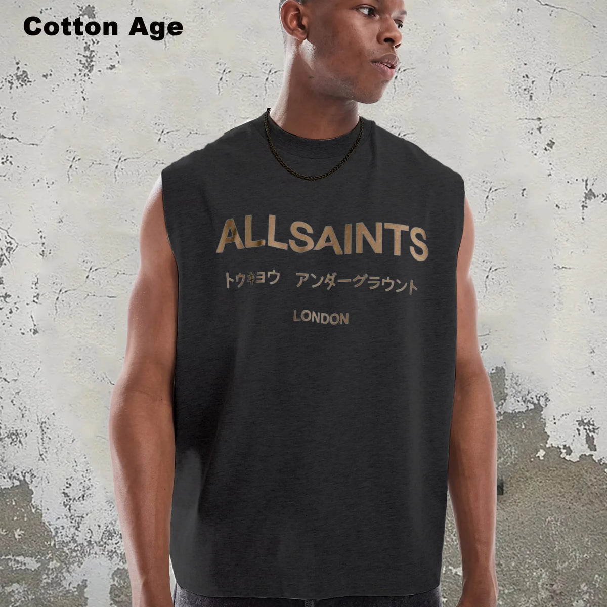 Vintage Men's Tank Top - AllSaints Print Design - Casual Fall/Winter Layering Tee - Perfect Gift For Halloween/Christmas