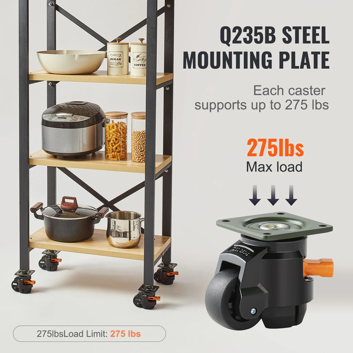 SucceBuy Heavy-Duty Leveling Casters, 4 Pack
