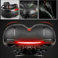 Hollow Breathable Bike Seat Cushion Widened Soft Bicycle Saddle With Taillight for Mountain & Road Cycling