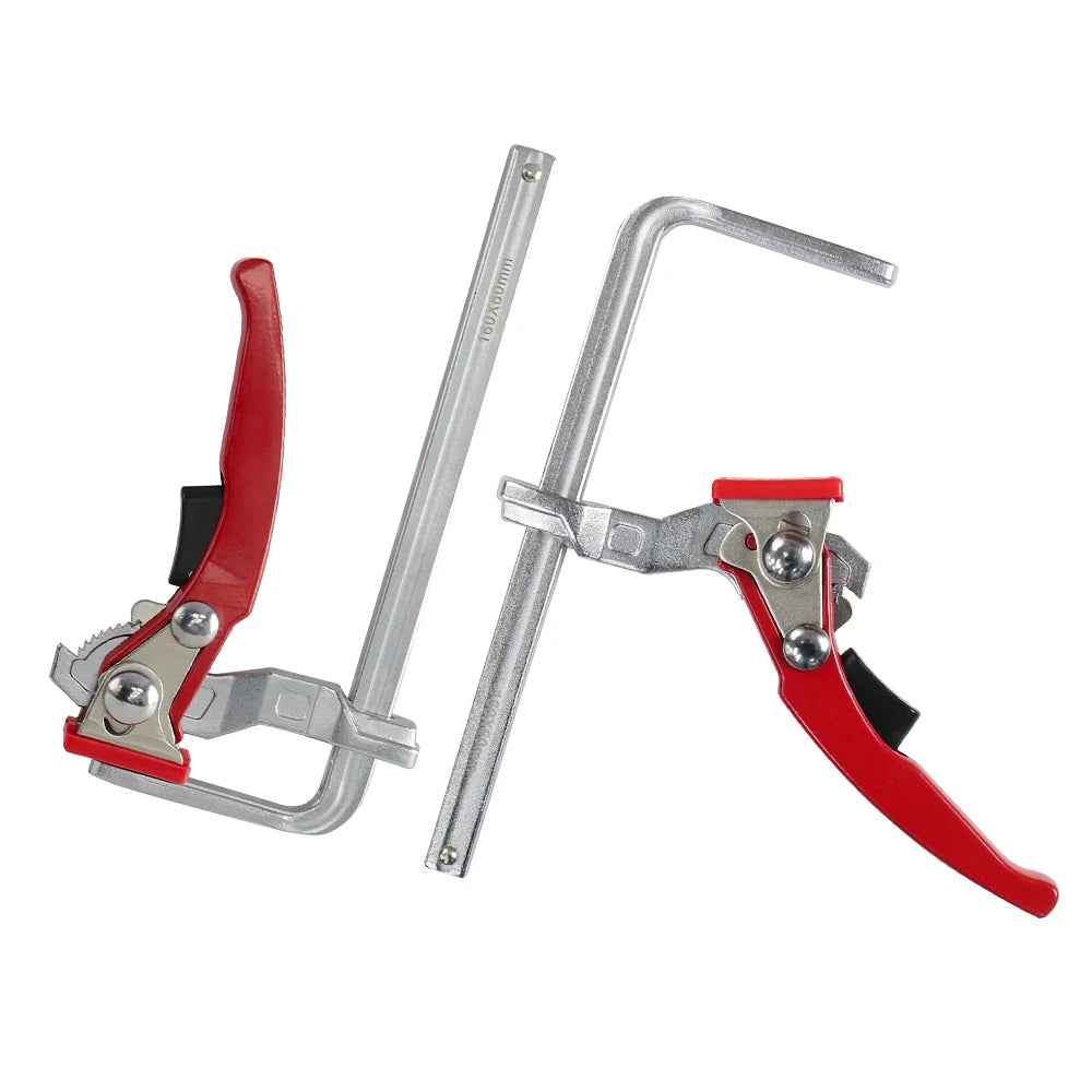 2pcs Ratcheting Table Clamps, Quick Release Track Saw Clamps, Guide Rail Clamp for MFT Table and Guide Rail System