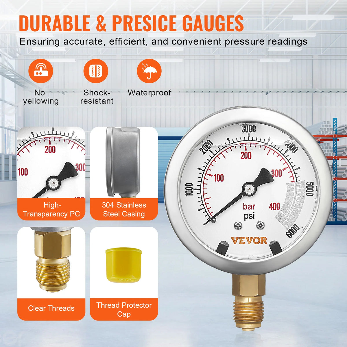 Hydraulic Pressure Test Kit with Gauges and Carrying Case for Excavators and Tractors
